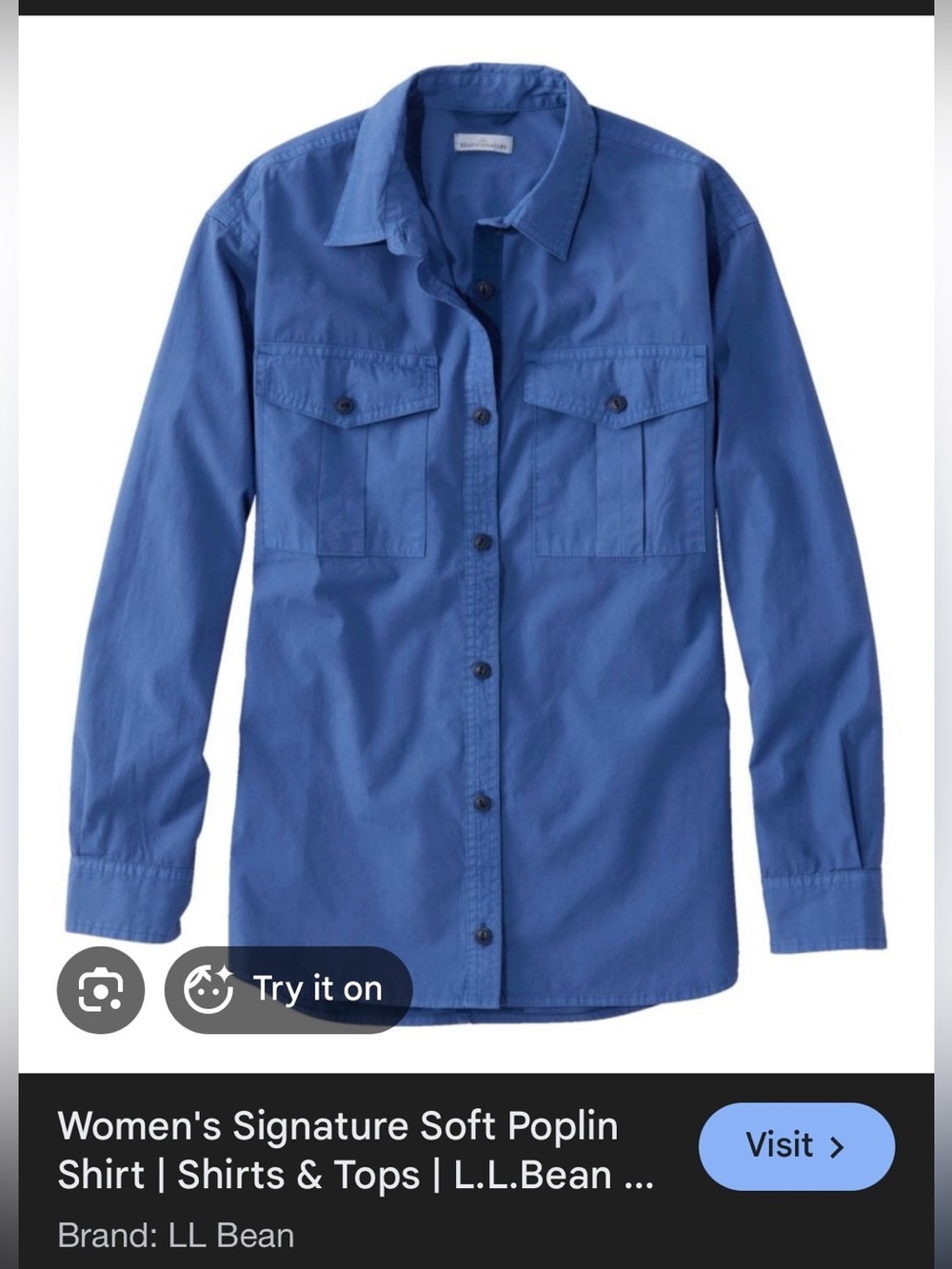L.L. Bean Signature Soft Poplin Shirt